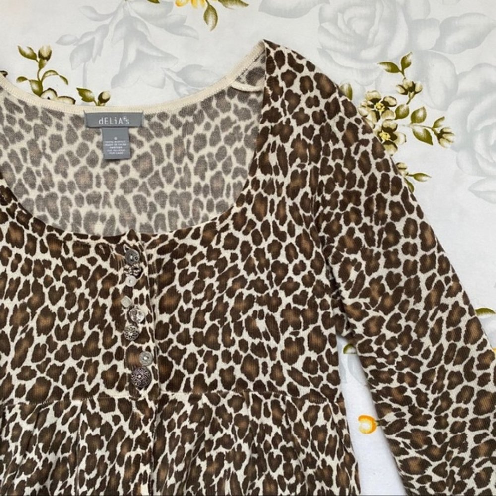 Delia's Size S Leopard Print Sweater - image 1